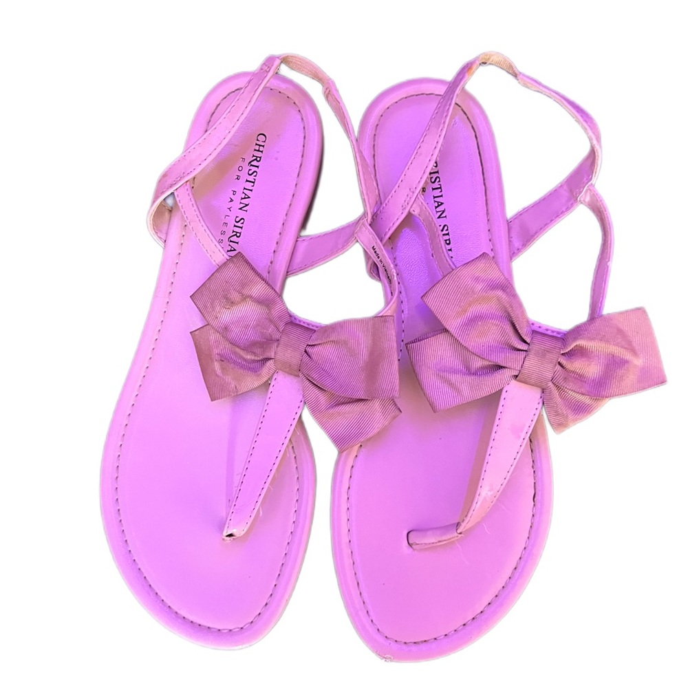 Pink Bow Sandals (Size 7.5)